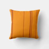 オレンジ、茶色のパターンストライプ枕 クッション (裏面)