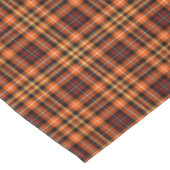 オレンジ、茶、黄の秋格子柄 テーブルクロス (アングル)