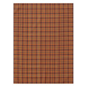 オレンジ、茶、黄の秋格子柄 テーブルクロス (正面)