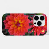 オレンジ、赤、黄色のダリア花 Case-Mate iPhoneケース (裏面 (横))