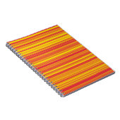 オレンジ 赤 黄 ストライプ ノートブック (右側)