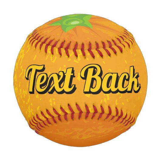 オレンジ 野球ボール (裏面)