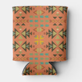 オレンジ、金ゴールド、ブラウン南西スタイルクーラーボックス 缶クーラー (正面)