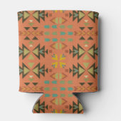 オレンジ、金ゴールド、ブラウン南西スタイルクーラーボックス 缶クーラー (裏面)