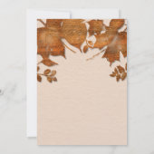 オレンジ 銅 秋 落葉 ウェディング 招待状 (裏面)