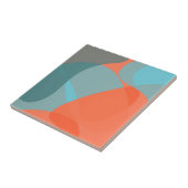 オレンジ、青、モダントレンディーの波形 タイル (側面)