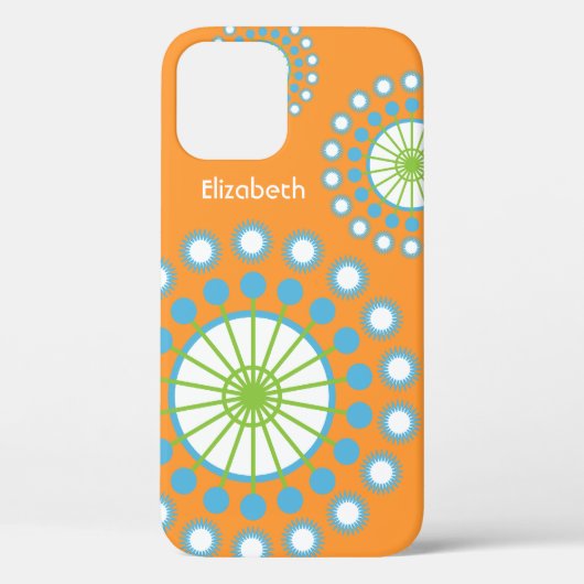 オレンジ、青、緑のピンホイールiPhone 5ビブケース Case-Mate iPhoneケース (裏面)