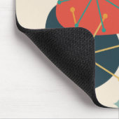 オレンジ、黄色、木炭ミッドセンチュリー抽象芸術 マウスパッド (コーナー)