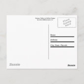 オレンジ、黄色、白のストライプ ポストカード (裏面)