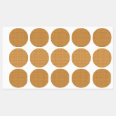 オレンジ、黄色、茶色の対称パターンw ラベル (シート)