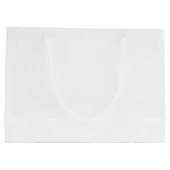 オレンジ、黄色、茶色の模様の敷物 ラージペーパーバッグ (裏面)