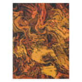 オレンジ、黄、および黒の抽象芸術 テーブルクロス (正面)