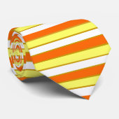 オレンジ、黄、白の各ストライプ色 ネクタイ (ロール)