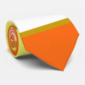 オレンジ、黄、白の各ストライプ色 ネクタイ (ロール)