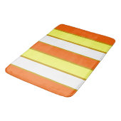オレンジ、黄、白の各ストライプ色 バスマット (アングル)