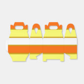 オレンジ、黄、白の各ストライプ色 フェイバーボックス (折り畳みなし)