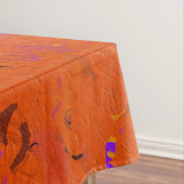 オレンジ、黄、紫、黒の抽象芸術 テーブルクロス (インサイチュ)