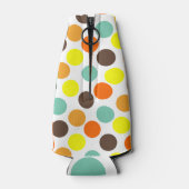 オレンジ、黄、茶、青のドット ボトルクーラー (裏面)