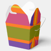 オレンジ、黄、赤、緑、紫の各ストライプ色 フェイバーボックス (オープン)