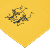 オレンジ、黒のシルエットお祝い テーブルクロス (アングル)