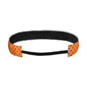 オレンジ/黒の水玉模様のヘッドバンド アスレチックヘッドバンド (裏面)