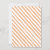 オレンジ 黒 小さな ブー 幽霊少女 ベイビーシャワー 招待状 (裏面)