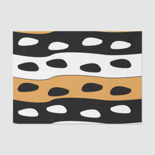 オレンジ 黒 白 ストライプ 薄葉紙 (正面)