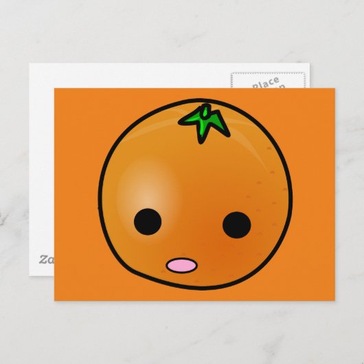 オレンジ–297095オレンジ果実目食品顔オラン ポストカード (正面/裏面)
