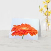 "オレンジ! "5" x 7"挨拶状、ブランク カード (黄色い花)