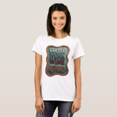 オレンジ COFFEE WORK WINE ESPRESSO MARTINI REPEAT Tシャツ (正面フル)