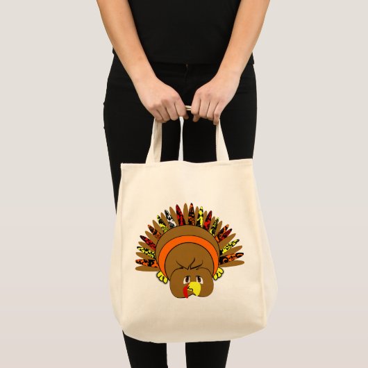 オレンジ#Cute #TURKEY #Tote トートバッグ (正面(商品))