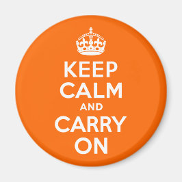 オレンジ Keep Calm and Carry On マグネット