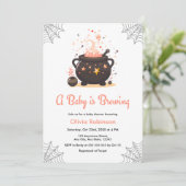 オレンジAベビーがハロウィーンのベビースシャワーを醸造している 招待状 (スタンド正面)