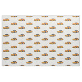 オレンジC6コルベット手描きスケッチ生地 ファブリック (ファットクウォーター)