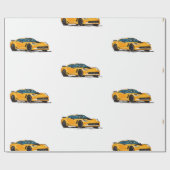 オレンジC7コルベット包装紙 ラッピングペーパー (フラット)