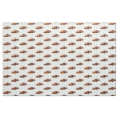 オレンジC8コルベット手描きスケッチ生地 ファブリック (ヤード)