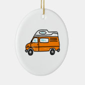オレンジCampervan セラミックオーナメント (右)