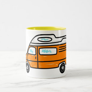 オレンジCampervan ツートーンマグカップ
