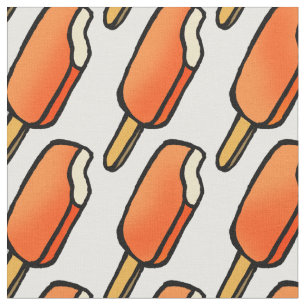 オレンジCreamsicleのアイスクリームのアイスキャンデー ファブリック
