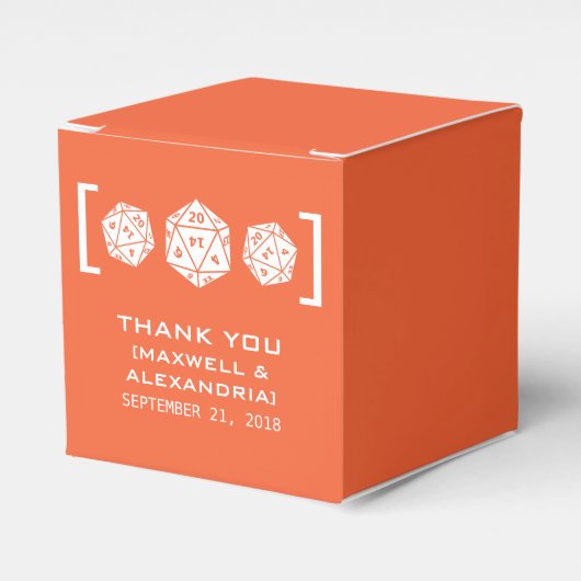 オレンジD20サイコロゲーマーフェイスボックス フェイバーボックス (正面サイド)