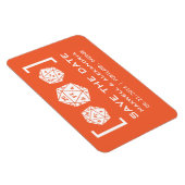 オレンジD20サイコロゲーマー日付磁石を保存 マグネット (右側)