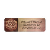 オレンジD20 | Roleplayer PnPサイコロ差出人住所 ラベル (正面)