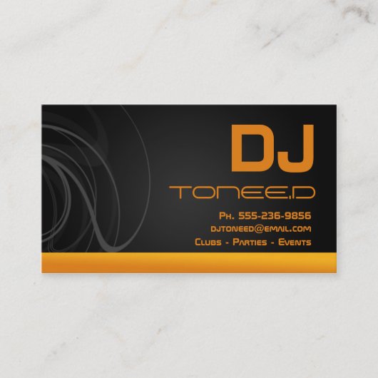 オレンジDJのディスクジョッキーの名刺 名刺 (正面)
