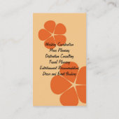オレンジFlower2のウェディングドレス 名刺 (裏面)