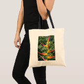 オレンジHaliconiaのlatispathiaの花 トートバッグ (正面(商品))