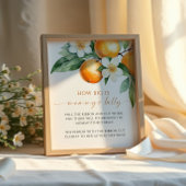 オレンジHow Big is Mommy's Belly Baby Shower Game ポスター