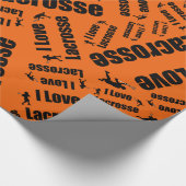 オレンジI愛ラクロス ラッピングペーパー (角)