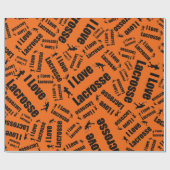 オレンジI愛ラクロス ラッピングペーパー (フラット)
