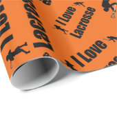 オレンジI愛ラクロス ラッピングペーパー (ロールコーナー)