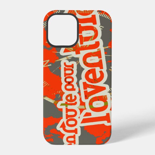 オレンジiPhoneケース 冒険へ iPhoneケース (裏面)